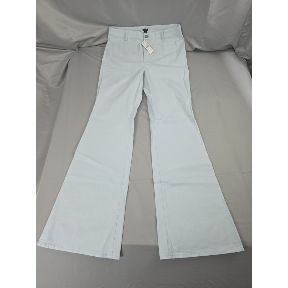 J.Crew Vintage Flare Pant Womens High Rise Quiet Sky Wash Twill Sz: 30 Tall